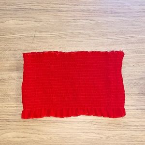 Red Bandeau Top